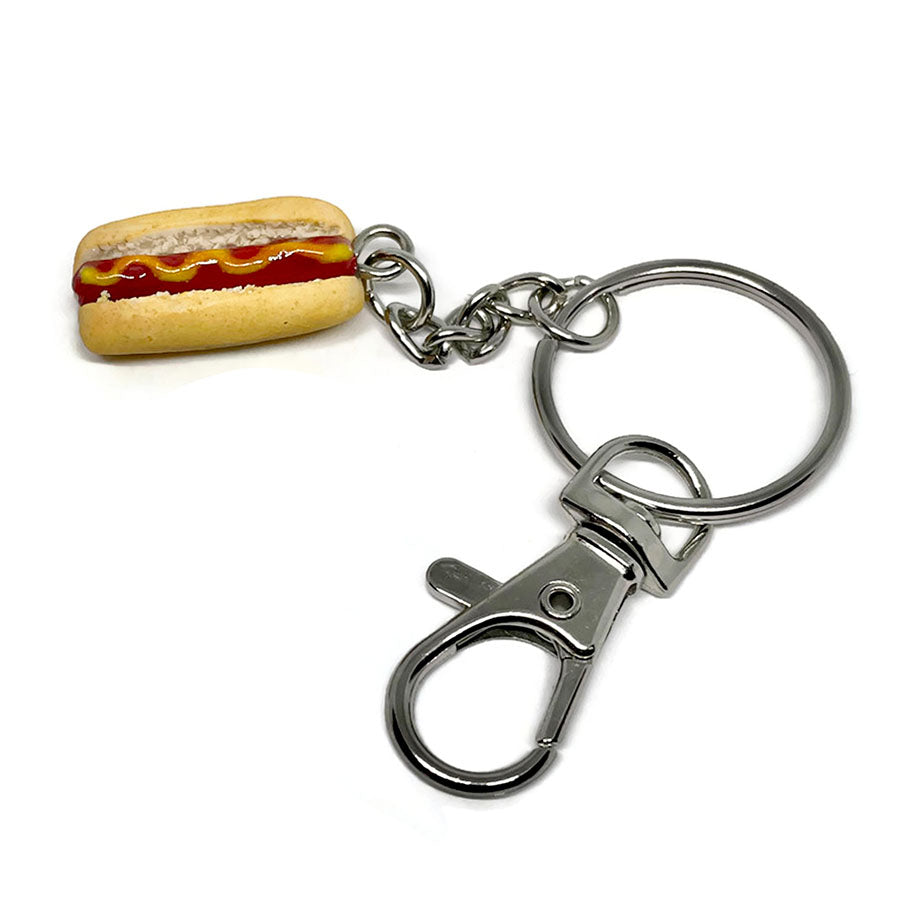 Hot Dog Charm Keychain