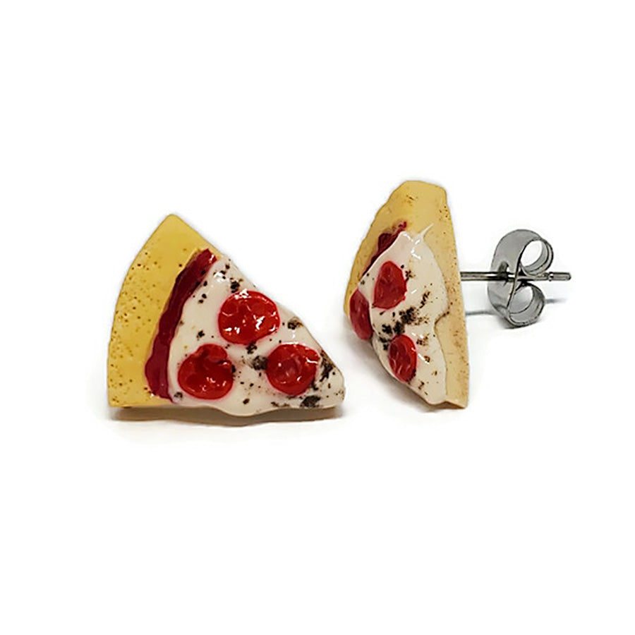 Fun Pizza Slice Earrings - Handmade, Quirky Food Jewellery, Gift Idea | eBay