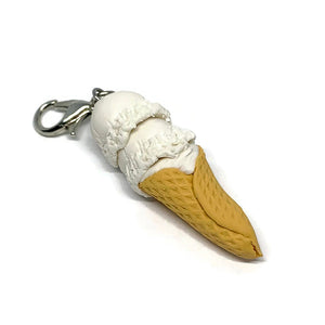 Ice Cream Cone Key Chain Charm in Sterling Silver – ChefJewelry